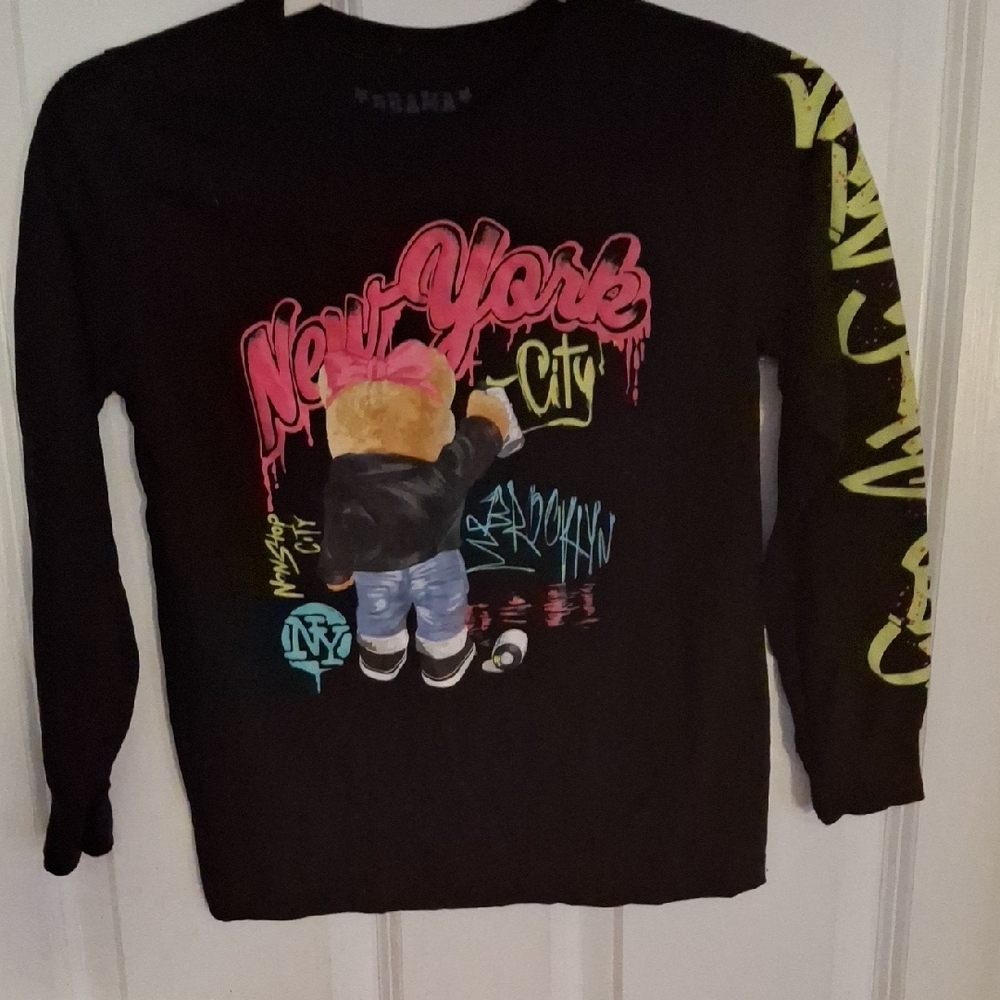 Trendy Black New York City Kids Long Sleeve Tee